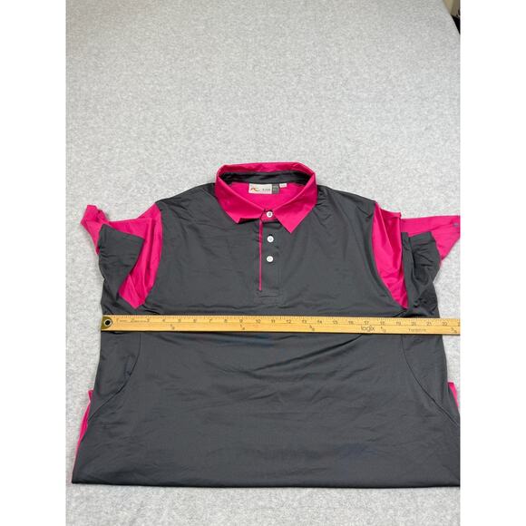Kjus Mens Size 52 / L Gray Pink Superload Polo Shirt Short Sleeves - Picture 5 of 7